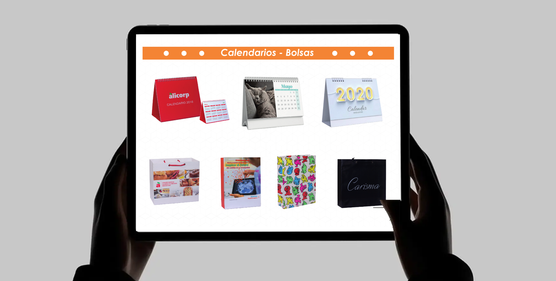 Calendarios y bolsas publicitarias