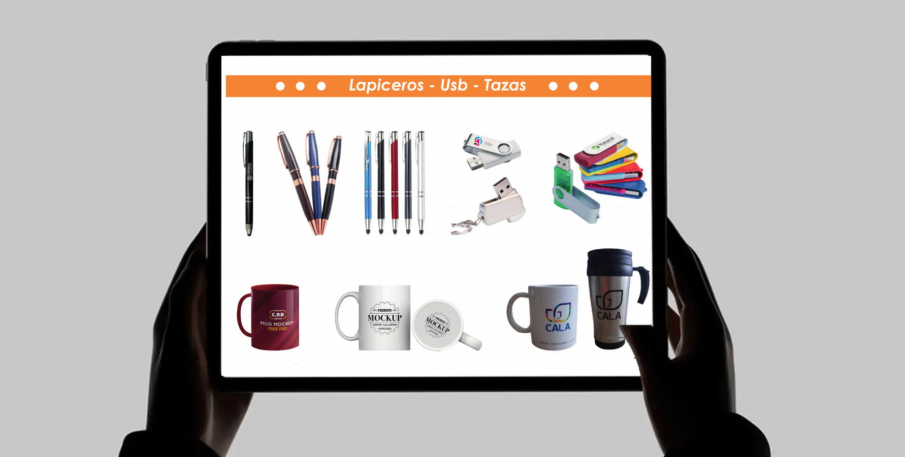 Lapiceros, USB y tazas personalizadas