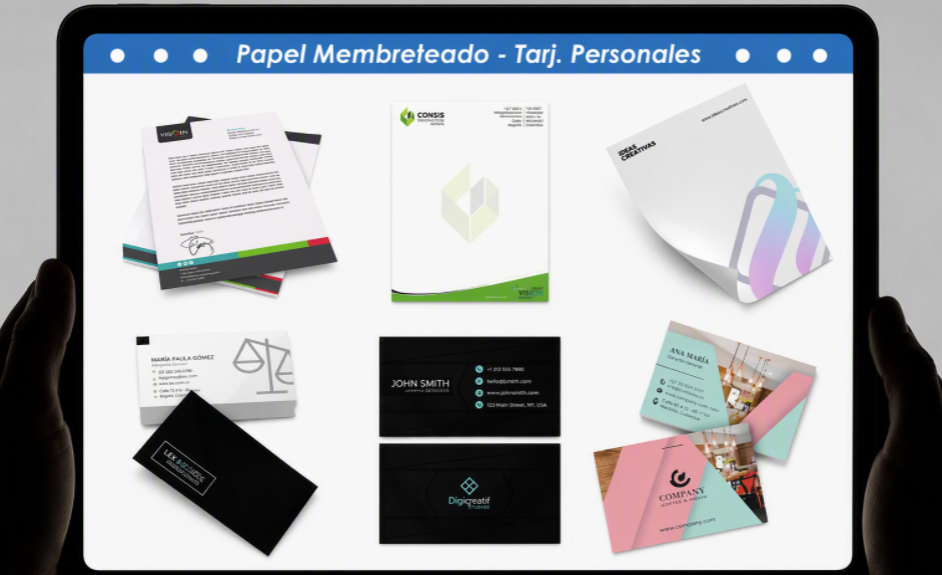 Papel Membreteado - Tarj. Personales