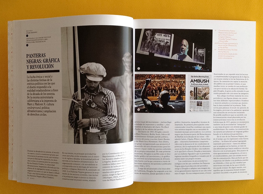 Diseño editorial revista Panteras Negras - Gráfica y Revolución